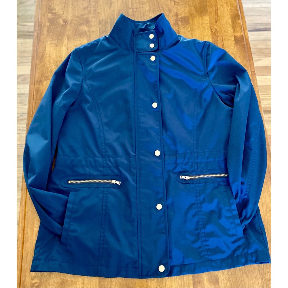 Brooks Brothers Women's Navy Blue Quilted Lined Jacket Size 10 EUC